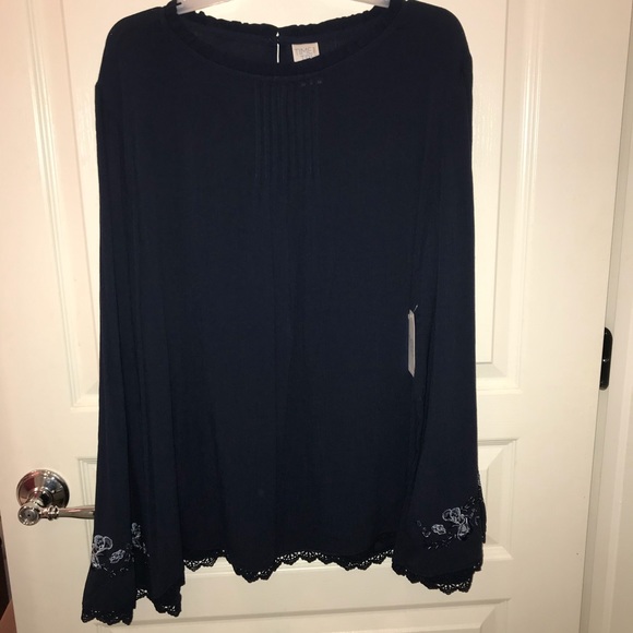Relaxed Fit Peasant Blouse/Tunic - Picture 1 of 7